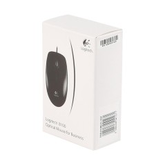 Logitech B100 Optical Wired Mouse - Ergonomic Design for Comfort & Precision - Black